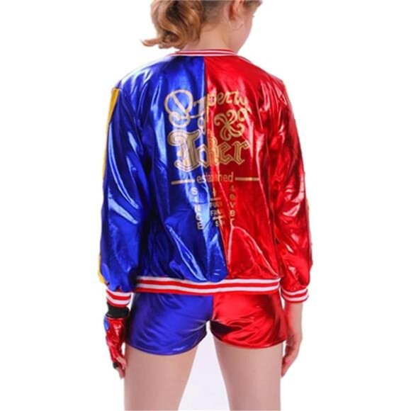 Girls Cosplay Costume Kids Halloween Costume Outfit Set with Tshirt Jacket Short - Picture 6 of 7